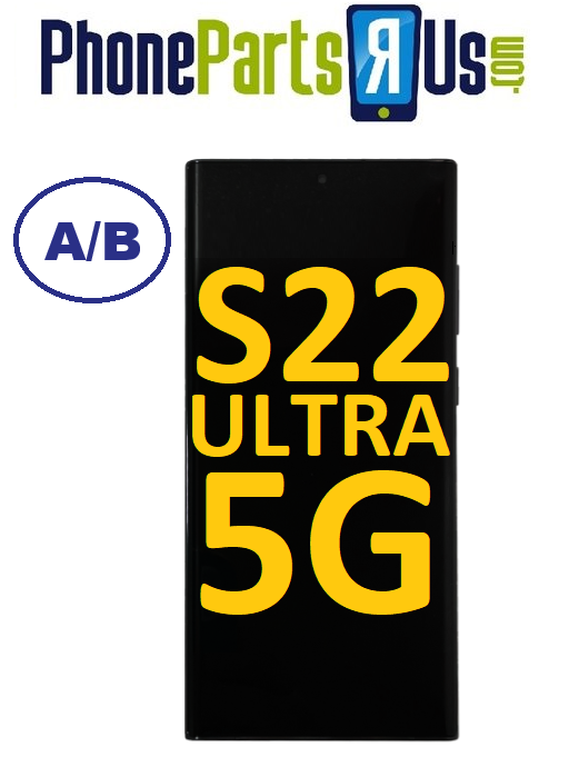 Samsung Galaxy S22 Ultra 5G OLED Assembly With Frame (All Colors) US Version ( Pull A/B)