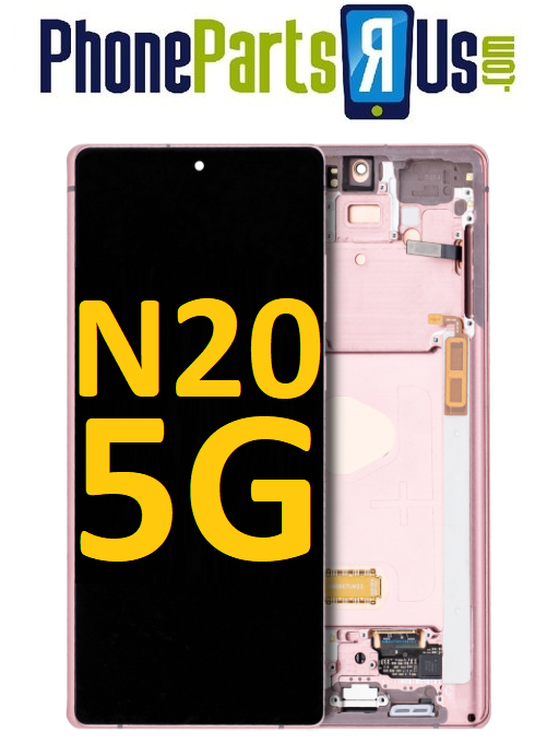 Samsung Galaxy Note 20 5G OLED Assembly With Frame (All Colors) (Aftermarket)