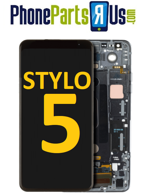 LG Stylo 5 LCD Assembly With Frame Black