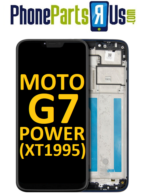 Moto G7 Power (XT1955-5 / 2019) LCD Assembly With Frame