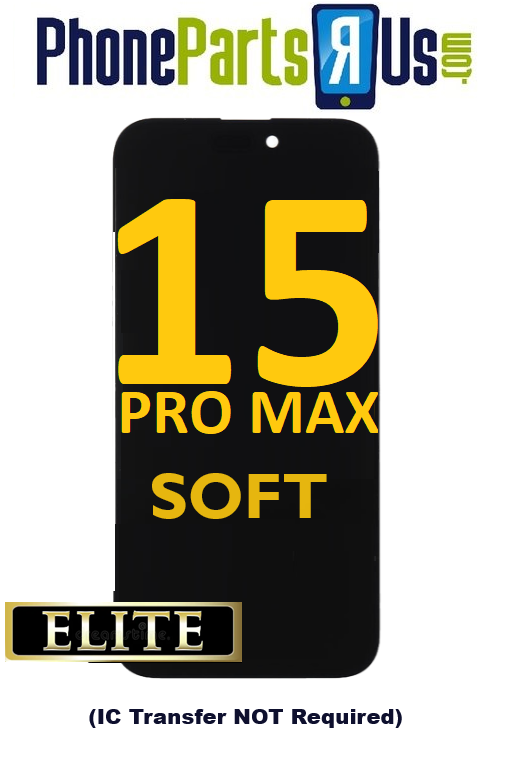 iPhone 15 Pro Max OLED ( Soft - Elite ) Screen 120-HZ Diagnostic-Compatible (IC Transfer NOT Required)