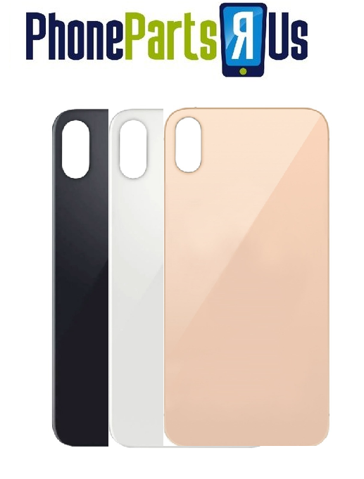 iPhone Xs Back Glass With 3M Pre-Cut Adhesive (No Logo / Large Camera Hole) (Copy)