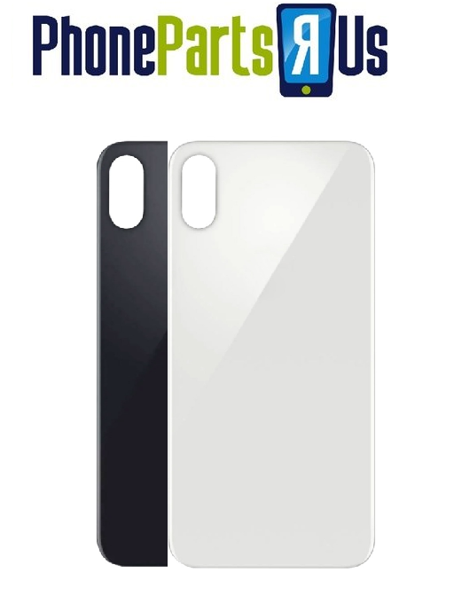 iPhone X Back Glass With 3M Pre-Cut Adhesive (No Logo / Large Camera Hole)